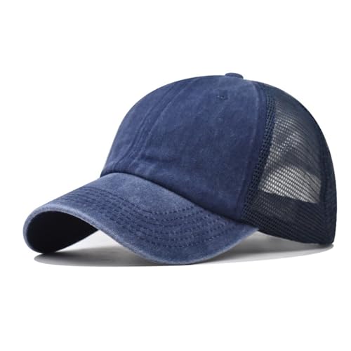 Kuukaas Basecap Herren Atmungsaktiv Baseball Cap Herren Navy blau Baseballkappe Herren Sommer Retro Baseball Cap Herren mit Netz Kappe Herren Sommer Verstellbare von Kuukaas