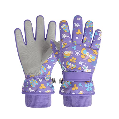 Kuukaas Handschuhe Kinder Wasserdicht Skihandschuhe Snowboard Handschuhe Kinder Winterhandschuhe Kinder 9-12 jahre Fahrradhandschuhe Reithandschuhe Kinder von Kuukaas