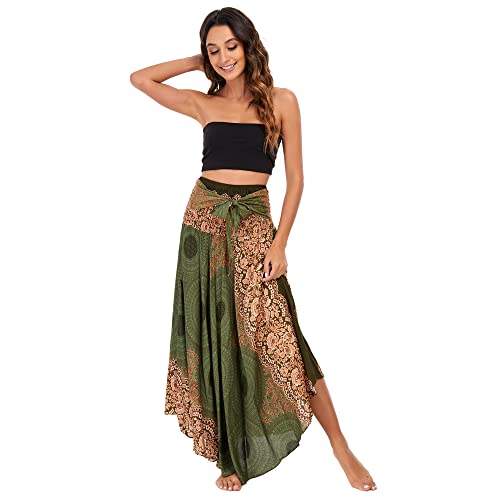 Kuukaas Hippie Rock Damen Lang Maxirock Damen Sommer Strandkleid Damen Boho Wickelrock Strand Boho Kleid Damen von Kuukaas