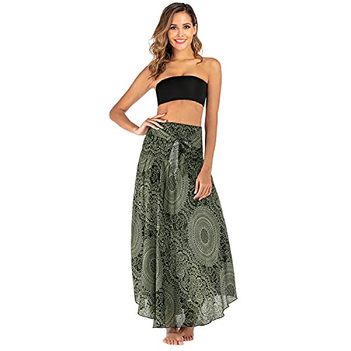 Kuukaas Hippie Rock Damen Lang Maxirock Damen Sommer Strandkleid Damen Boho Wickelrock Strand Boho Kleid Damen von Kuukaas