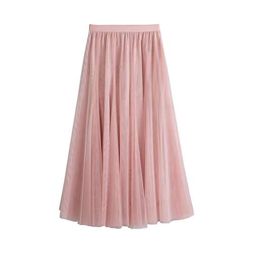 Kuukaas Tüllrock Rosa Damen Lang - Sommerrock A Linie Maxirock Plisseerock Umstandsrock Sommer Kuukaas Tüllrock Rosa Damen Lang - Sommerrock A Linie Maxirock Plisseerock Umstandsrock Sommer von Kuukaas