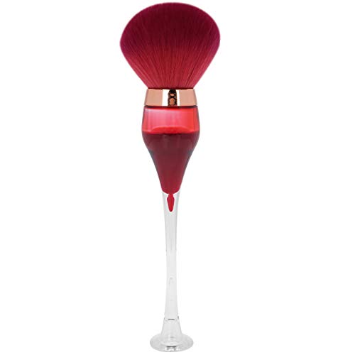 Make-up-Pinsel, Nail-Art-Staub-Puder-Entferner-Bürste, Langer Reinigungspinsel, Nagel-Staub-Reinigungsbürste, Nail-Art-Puder-Entferner-Bürstenreiniger, Make-up-Rouge-Pinsel(Rot) von Kuuleyn