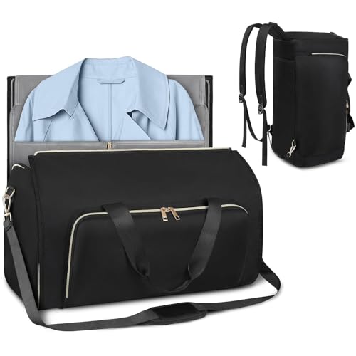 Kuxiptin Kleiderhandtasche, Duffle-Kleidertasche für die Reise - Anzug-Reisetaschen 2 in 1,Konvertierbare Reisetasche zum Handgepäck für Männer und Frauen – Hängekoffer, Anzug, Geschäftsreisetasche von Kuxiptin