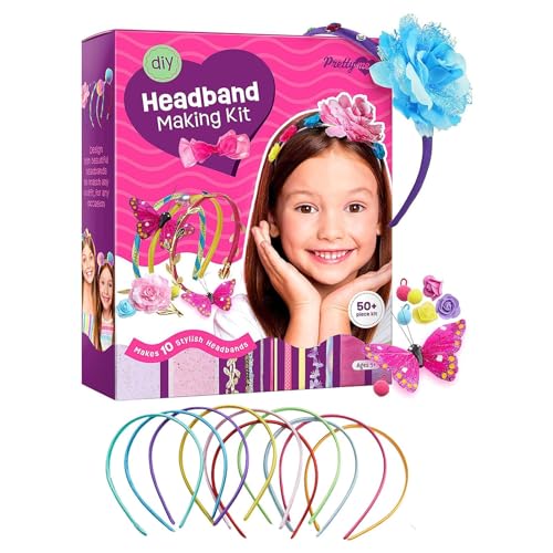 Kuxiptin Stirnband-Herstellungsset für Mädchen,Mädchen-Stirnband-Herstellungsset - Stirnband-Bastelset für Mädchen | Machen Sie Ihre modischen Stirnbänder für Mädchen, Haarschmuck-Set, Kunst- und von Kuxiptin