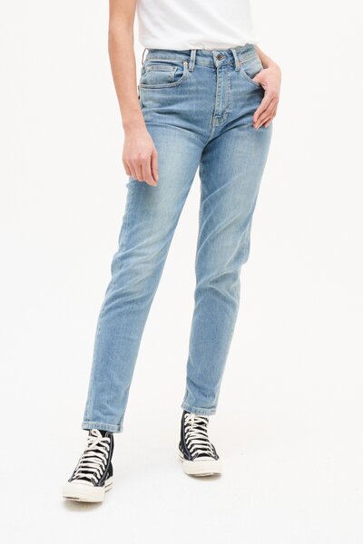 Kuyichi Jeans Loose Tapered Fit mit hohem Bund und schmalzulaufendem Bein - Nora von Kuyichi