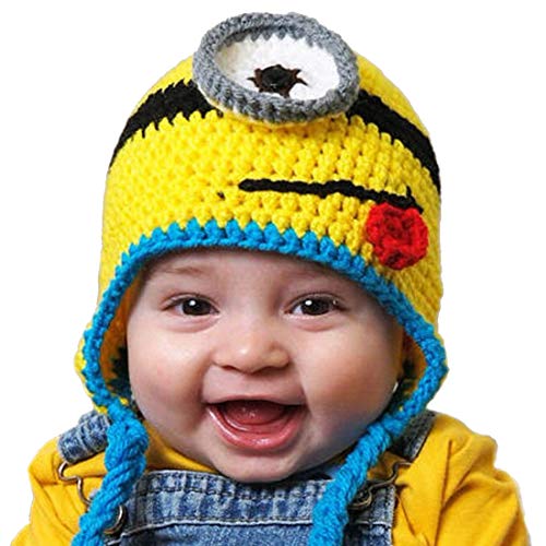 Kinder Mütze Kids Warm Minion Cap für Mädchen Jungen (Blau) von KUYOU