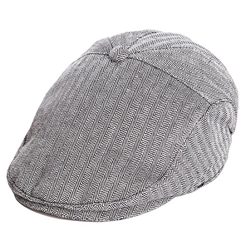 Kuyou Baby Mütze Gatsby Schirmmütze Schiebermütze Berets Kappe (6-16 Monate, Schwarz) von KUYOU