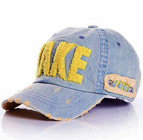 Kuyou Distressed Baby Kids Kappe Hut Kinder Sport Mütze Berets Cap (Large, Gelb) von KUYOU