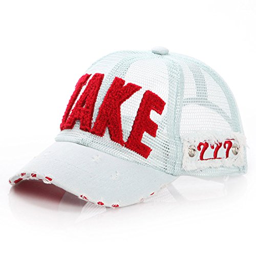 Kuyou Kinder Baseball Kappe Mütze Baby Junge Mädchen Mesh Trucker Cap (Large, Rot) von KUYOU