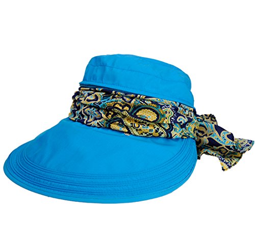 Kuyou Sommer Strand Hat Damen Outdoor Sport Hut Anti-UV Sonnenhut (Königsblau) von KUYOU