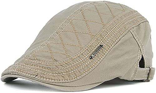 Kuyou Sportmütze Newsboy Flat Cap Gatsby Schirmmütze Kappe, Einheitsgröße, Beige von KUYOU