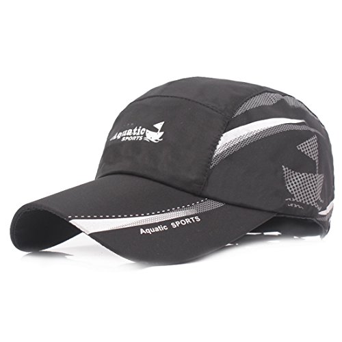 Kuyou Unisex Baseball Cap Mütze Atmungsaktiv Sport Trucker Baseballkappe (Aquatic Black) von KUYOU