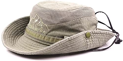 Kuyou Unisex Sonnenhut Fischerhut Boonie Hat Sport Outdoor Buschhut (Mesh Khaki) von KUYOU