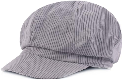 Kuyou Winter Gatsby Newsboy Barett Cap Schirmmütze Kappe Hut (Grau) von KUYOU