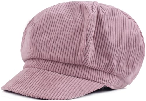 Kuyou Winter Gatsby Newsboy Barett Cap Schirmmütze Kappe Hut (Hot Pink) von KUYOU