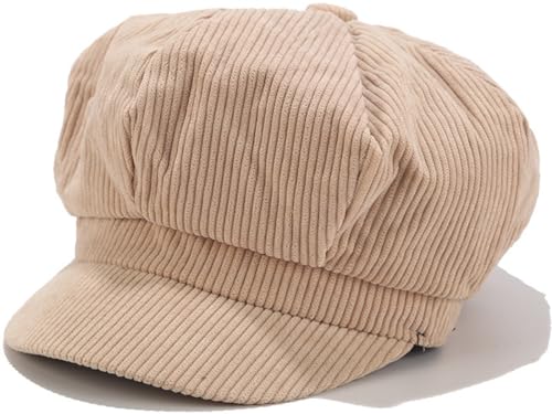 Kuyou Winter Gatsby Newsboy Barett Cap Schirmmütze Kappe Hut (Khaki) von KUYOU