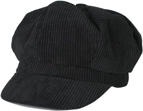 Kuyou Winter Gatsby Newsboy Barett Cap Schirmmütze Kappe Hut, Einheitsgröße, Schwarz von KUYOU