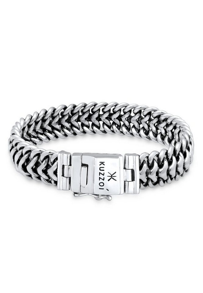 Kuzzoi Armband Herren Panzerarmband Gliederkette 925er Silber von Kuzzoi