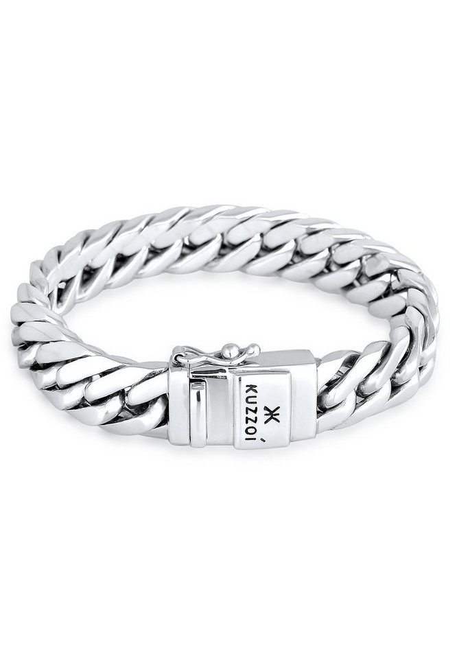 Kuzzoi Armband Herren Panzerarmband Kastenverschluss 925er Silber von Kuzzoi