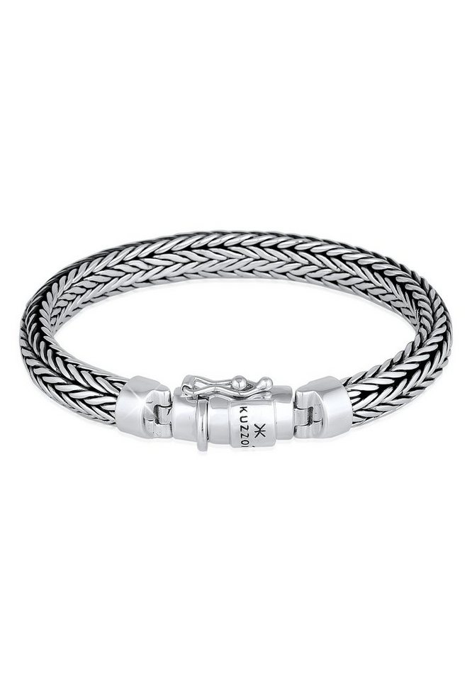 Kuzzoi Armband Herren oxidiert Kastenverschluss 925 Silber von Kuzzoi