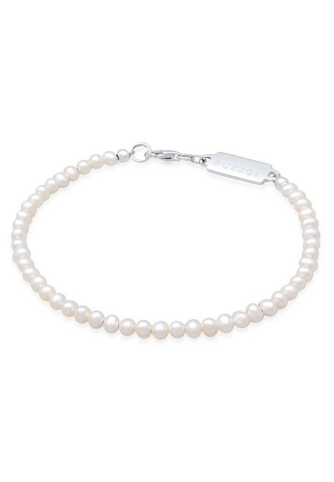 Kuzzoi Armband Süßwasserperlen Klassisch Schlicht 925 Silber von Kuzzoi