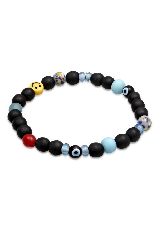 Kuzzoi Bead-Armband-Set Evil Eye Bead Glas Harz Perlen 925 Sterling Silber von Kuzzoi