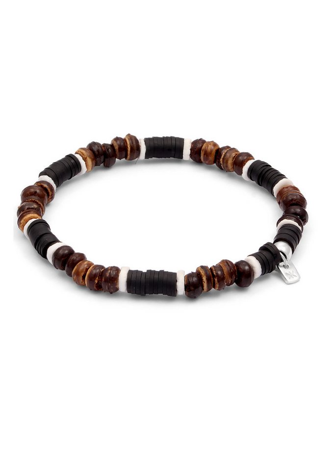 Kuzzoi Bead-Armband-Set Herren Heishi Beads Vintage Surfer 925 Sterling Silber von Kuzzoi