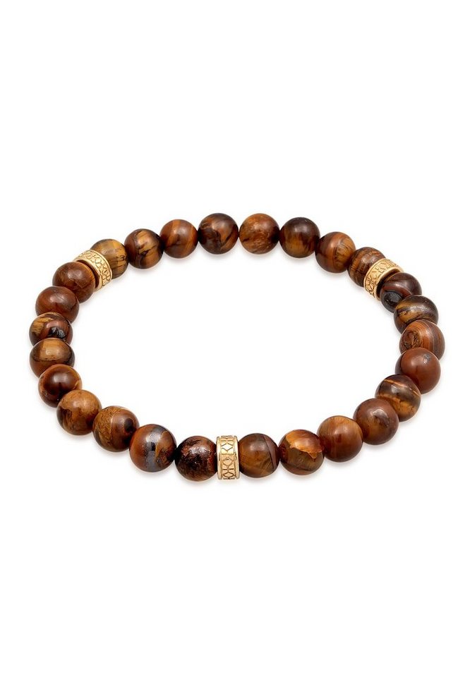 Kuzzoi Bead-Armband-Set Herren Tiegerauge Braun Vintage 925 Silber, Tigerauge Kuzzoi Bead-Armband-Set Herren Tiegerauge Braun Vintage 925 Silber, Tigerauge von Kuzzoi