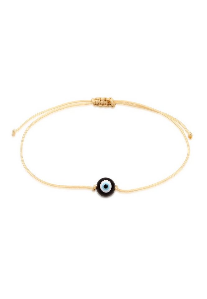 Kuzzoi Bead-Armband-Set Nylon Textilarmband Evil Eye Glas Bead von Kuzzoi