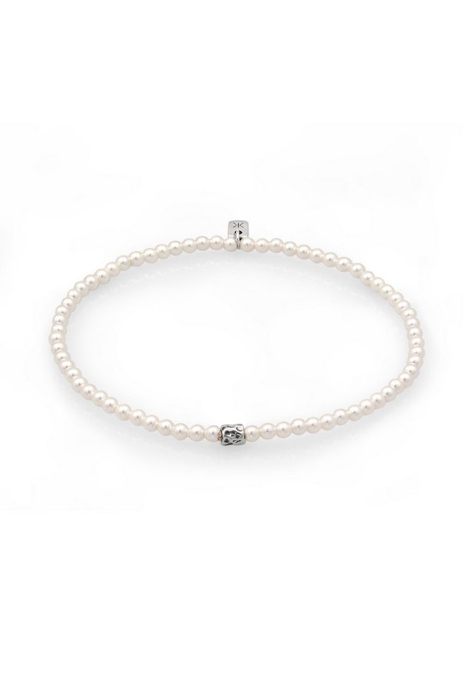 Kuzzoi Bead-Armband-Set Perlen von Swarovski® Weiß 925 Sterling Silber von Kuzzoi