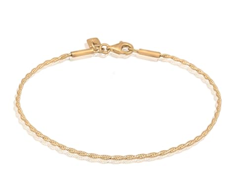 Kuzzoi Buddha Herren Silber Armband Basic Kordelkette aus 925 Sterling Silber vergoldet Länge 19 cm Kuzzoi Buddha Herren Silber Armband Basic Kordelkette aus 925 Sterling Silber vergoldet Länge 19 cm von Kuzzoi