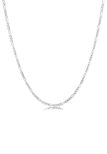 Kuzzoi Exklusive Herren Halskette mit Figaro Glieder (3,5 mm) poliert für Anhänger, Massive Kette für Mann oder Freund, Robuste Herrenkette aus 925 Sterling Silber, Länge 60 cm von Kuzzoi