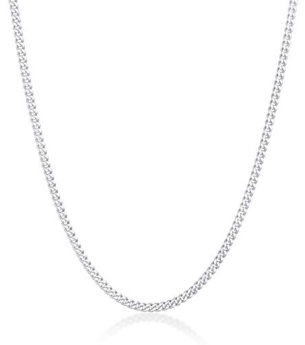 Kuzzoi Exklusive Herren Halskette mit Panzer Glieder (5 mm) poliert für Anhänger, Massive Kette für Mann oder Freund, Robuste Herrenkette aus 925 Sterling Silber, Länge 60 cm von Kuzzoi