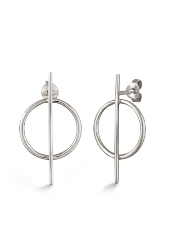 Kuzzoi Herren Ohrringe Ohrstecker Tropfen (5x27mm) mit polierter Oberfläche aus 925 Sterling Silber Runder15Ohrschmuck für den Mann von Kuzzoi