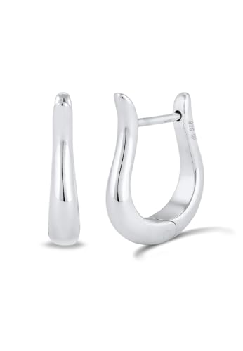 Kuzzoi Herren-Ohrringe Scharnier-Creolen (15mm) rund aus 925 Sterling Silber poliert für Männer handgefertigte Ohrhänger von Kuzzoi