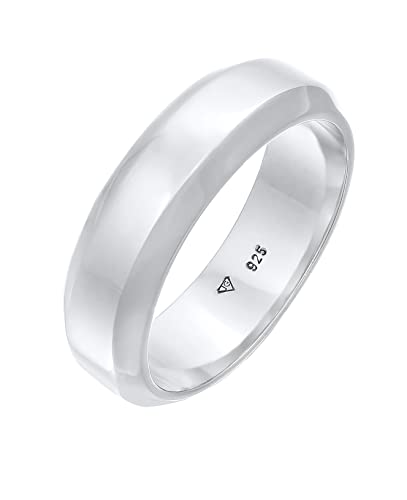 Kuzzoi Herrenring (7 mm) Massiv Handgefertigt, Bandring für Männer aus 925 Sterling Silber, Ehering, Verlobungsring, Freundschaftsring, Unisex Herren Ring poliert, Ringgröße 58, 0610261521_58 von Kuzzoi