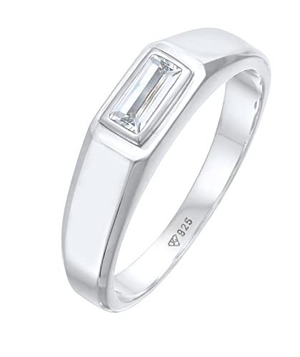 Kuzzoi Herrenring mit Topas Edelstein, Eleganter Solitär Ring in 925 Sterling Silber, Herren Edelsteinring poliert, Bandring für Männer, Ringgröße 62, 0610681321_62 von Kuzzoi