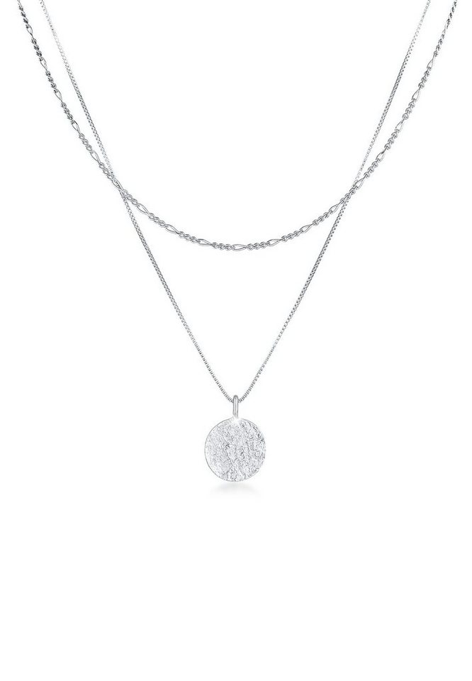 Kuzzoi Kette mit Anhänger Herren Layer Figaro Venezianer Plättchen 925 Silber Kuzzoi Kette mit Anhänger Herren Layer Figaro Venezianer Plättchen 925 Silber von Kuzzoi