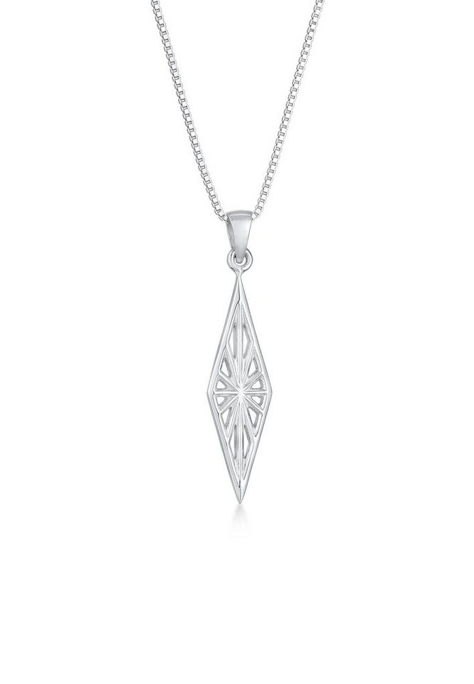 Kuzzoi Kette mit Anhänger Herren Raute Marquise Ornament Used Look 925 Silber, Ornament Kuzzoi Kette mit Anhänger Herren Raute Marquise Ornament Used Look 925 Silber, Ornament von Kuzzoi