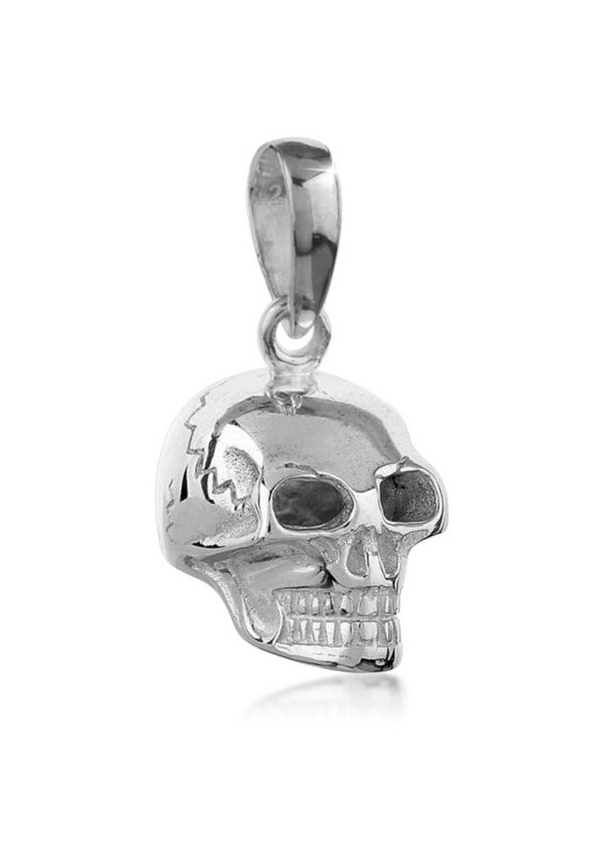 Kuzzoi Kettenanhänger Herren Totenkopf Kettenanhänger Gothic 925 Silber, Totenkopf von Kuzzoi
