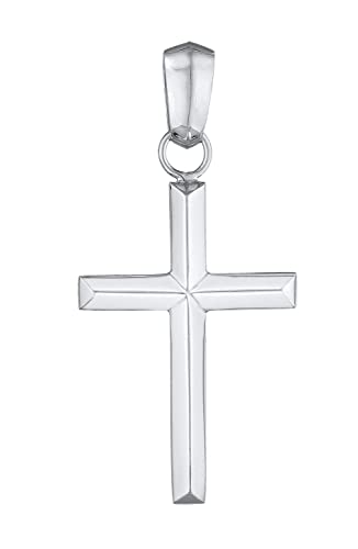 Kuzzoi Kreuz Anhänger Silber für Ketten, Anhänger Kreuz (30 mm) aus 925er Sterling Silber für Halsketten, religiöses Schmuck Accessoire für Herren Jungs und Kinder, 0508560522 von Kuzzoi