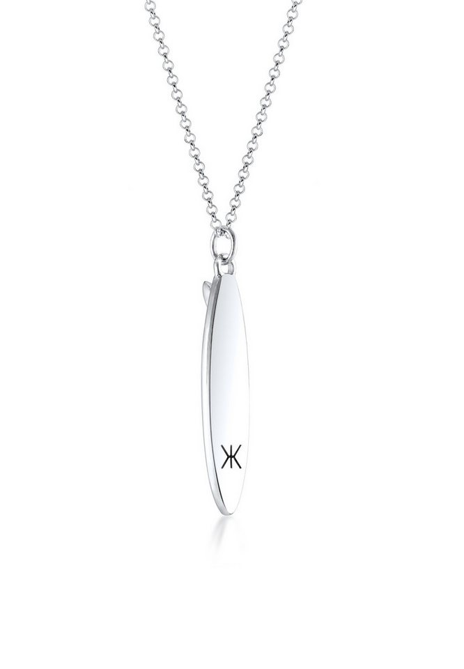 Kuzzoi Lange Kette Herren Anhänger Surfboard Trend Massiv 925 Silber von Kuzzoi