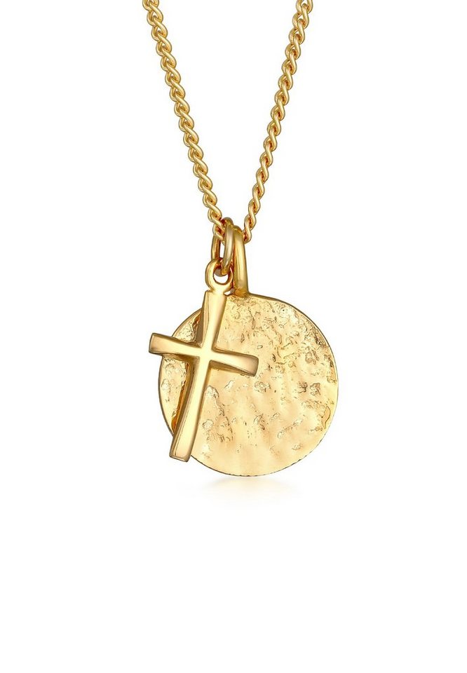 Kuzzoi Lange Kette Herren Coin Antik Kreuz Trend Modern 925 Silber, Kreuz Kuzzoi Lange Kette Herren Coin Antik Kreuz Trend Modern 925 Silber, Kreuz von Kuzzoi