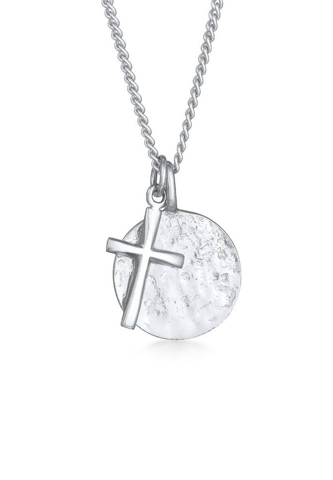 Kuzzoi Lange Kette Herren Coin Antik Kreuz Trend Modern 925 Silber, Kreuz Kuzzoi Lange Kette Herren Coin Antik Kreuz Trend Modern 925 Silber, Kreuz von Kuzzoi