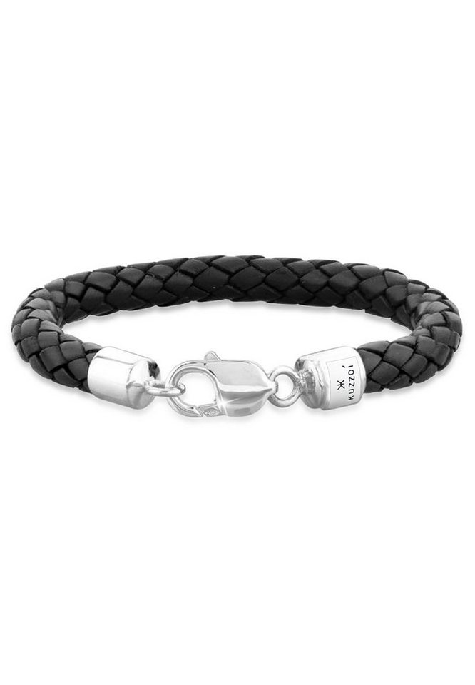 Kuzzoi Lederarmband Herren Echtleder Geflochten Karabiner 925 Silber Kuzzoi Lederarmband Herren Echtleder Geflochten Karabiner 925 Silber von Kuzzoi