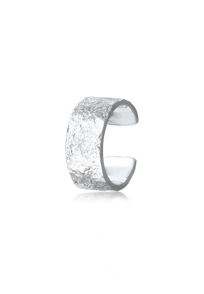 Kuzzoi Ohrklemme Earcuff Gehämmert Single 925 Sterling Silber von Kuzzoi