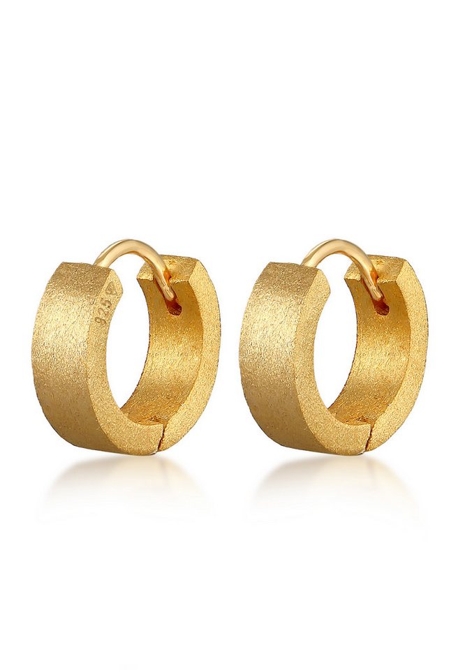 Kuzzoi Paar Creolen Paar Creolen Herren Gebürstet 925 Silber von Kuzzoi