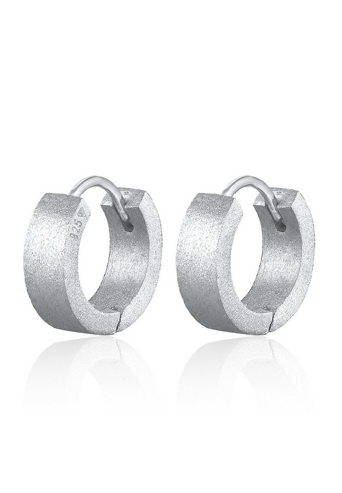 Kuzzoi Paar Creolen Paar Creolen Herren Gebürstet 925 Silber von Kuzzoi