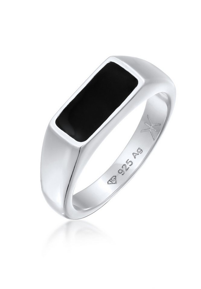 Kuzzoi Siegelring Herren Siegelring Emaille Schwarz 925 Sterling Silber Kuzzoi Siegelring Herren Siegelring Emaille Schwarz 925 Sterling Silber von Kuzzoi