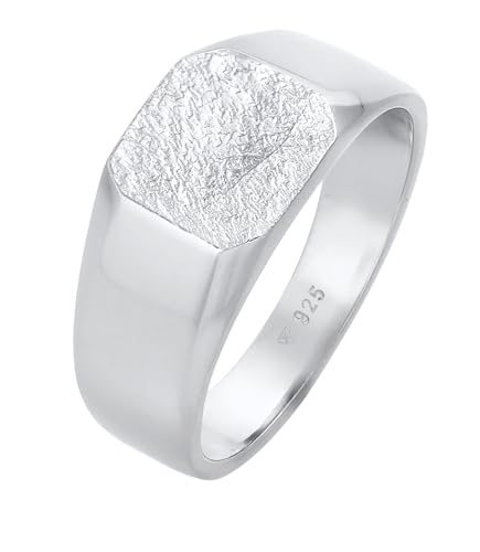 Kuzzoi Siegelring Herrenring matt in 925 Sterling Silber Klassischer Herren Silberring massiv (11 mm) Ring für Männer Ringgröße 54 von Kuzzoi